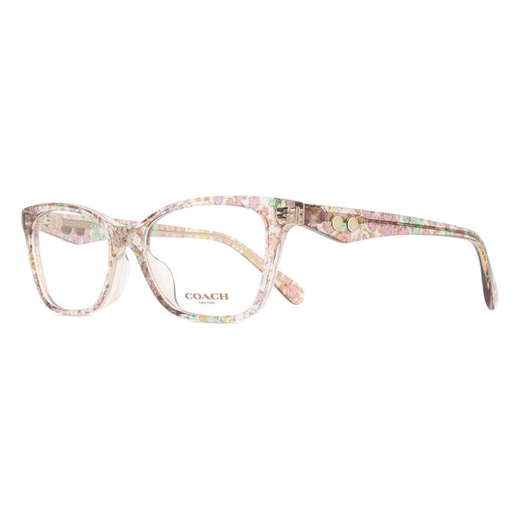 Coach HC6248U 5894 Transparent Floral Field Demo Lens 52mm Women's Eyeglasses - Picture 2 of 3
